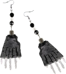 Halloween oorbellen met heksenhanden