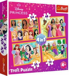 Puzzle 4 in 1 – fairy-tale stories PRINCESS DISNEY