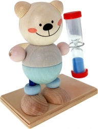 Bear-shaped hourglass for tooth brushing