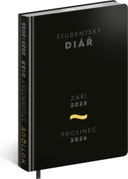 Agenda étudiant Academia noir 2025-2026