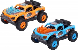 Terreinwagen met opwindmechanisme met licht en geluid 15 cm