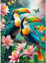 Puzzle Toucan au Paradis 1000 Pièces