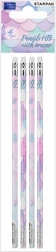 Crayons sirène avec gomme, 4 pcs