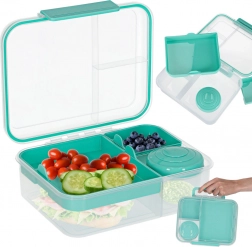 Lunch box with compartments 2200 ml, mint