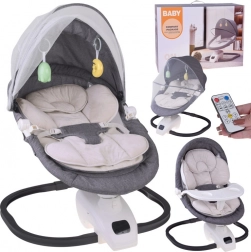 Ligstoeltje-schommel en kinderstoel 3-in-1 met muggennet en afstandsbediening