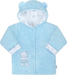 Winter babyjasje met capuchon New Baby Nice Bear blauw 74 (6–9 maanden)