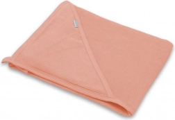 Baby badstof handdoek met capuchon NEW BABY Comfortably 80 × 80 cm roze
