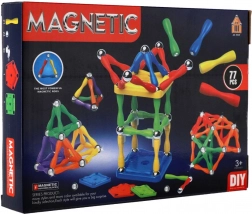 magnetische bouwset 77 onderdelen plastic/metaal