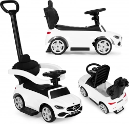 Loopauto met duwstang MERCEDES C‑Class met interactief stuur – Wit