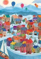 Puzzle Village en hiver 500 pièces