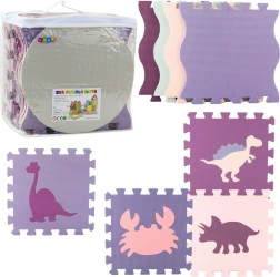 Soft Educational Foam Mat Puzzle Pink Purple 25 Pieces