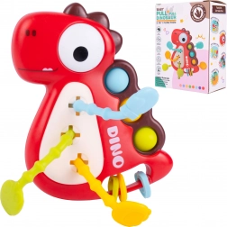 Dinosaur pull-along teether with sound