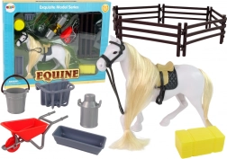 Horse Figurine with Brushable Mane and Accessories