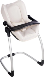 3-in-1 autostoeltje en kinderstoel voor poppen, beige