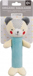 Petit Collage piepsende rammelaar beertje van biologische katoen