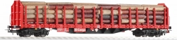 Piko Flat Wagon Roos-t642 with Stanchions and Timber Load DB AG V - 54339