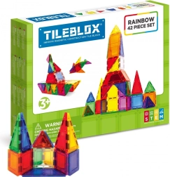 Magnetische blokken Tileblox Rainbow set 42 stuks
