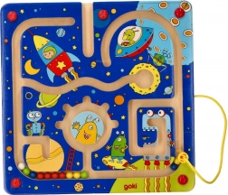 Houten magnetisch labyrint Ruimte van Goki