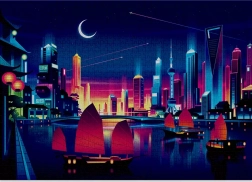 CLOUDBERRIES Skyline Puzzle – 1000 Pieces