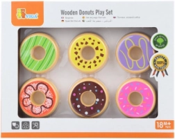Houten donuts VIGA – set van 6 stuks