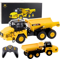 RC tipping dump truck HUINA 1:16 yellow