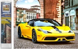 Diamant schilderen gele sportwagen 30 × 40 cm