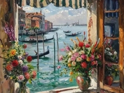 Diamond painting View of Venice 30 × 40 cm