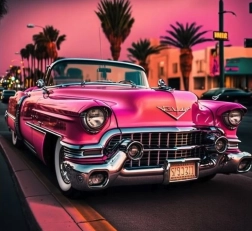 Diamantschilderen cadillac in los angeles 30 × 40 cm