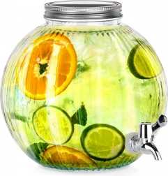 Glazen drankdispenser met kraantje 5,5 l