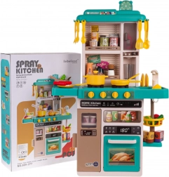 Interactieve kinderkeuken met stoom, licht en geluid – 50-delig – Blauw