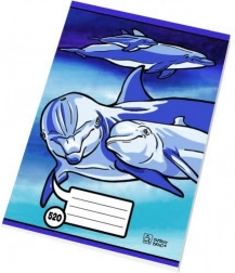schoolschrift A5 blanco 20 vellen dolfijnen