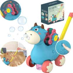 Woopie cow walker with bubbles and sounds – blue