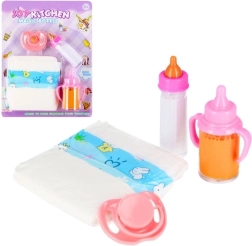 Accessoires voor babypop – flesjes, luier en speen