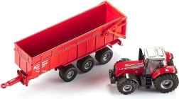 Massey Ferguson tractor model with trailer SIKU 1:87
