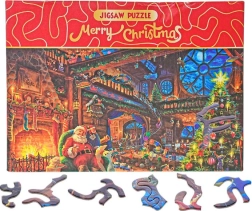 Puzzel Merry Christmas – Bij de Kerstman thuis, 468 stukjes