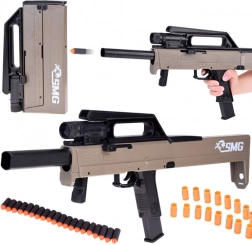 Schuimmitrailleur met magazijn en hulzen