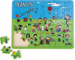 Malé handjes Houten puzzel Snoopy op het speelveld