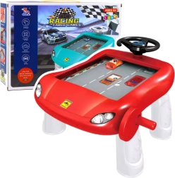 Simulateur de conduite manuel – table éducative rouge