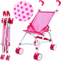 Roze opvouwbare poppenwagen