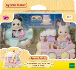 Sylvanian Families pretpark – vliegtuig en treintje speelset