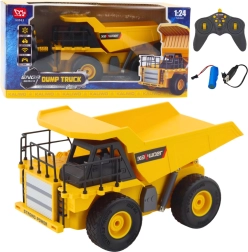 Benne de chantier RC 1:24 avec LED et fonction de basculement