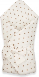 Mousseline vetersluiting inbakerdoek NEW BABY Little Heart