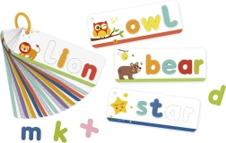 Tooky Toy montessori alfabet – set kaarten en letters voor het leren van woorden, 57 stuks