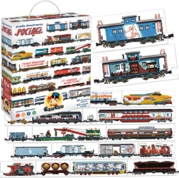 CzuCzu Double-sided Puzzle Trains 54 Pieces