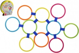 Teddies kleurrijke springringen met koppelingen, set van 10 stuks