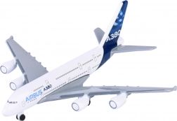 Metalen privévliegtuig AIRBUS A380-800 wit 11 cm