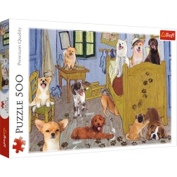 Puzzle 500 pièces – La Chambre de VAN GOGH : Révolution canine Trefl