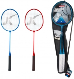 set badmintonrackets en shuttles in etui
