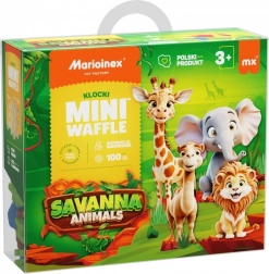 Kostky Mini Waffle - Animaux Savane 100 pièces