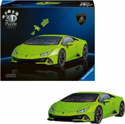 3D-puzzel RAVENSBURGER Iconics: Lamborghini Huracán Evo, groen, 108 stukjes